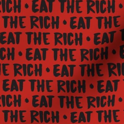 Eat The Rich Black on Red