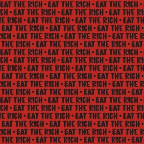 Eat The Rich Black on Red