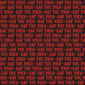 Eat The Rich Red on Black