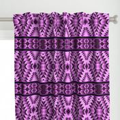 Tribal Native American Style Monochrome Blanket Pattern Purple Amethyst 