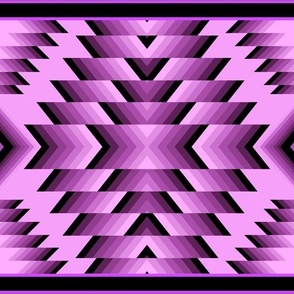 Tribal Native American Style Monochrome Blanket Pattern Purple Amethyst 