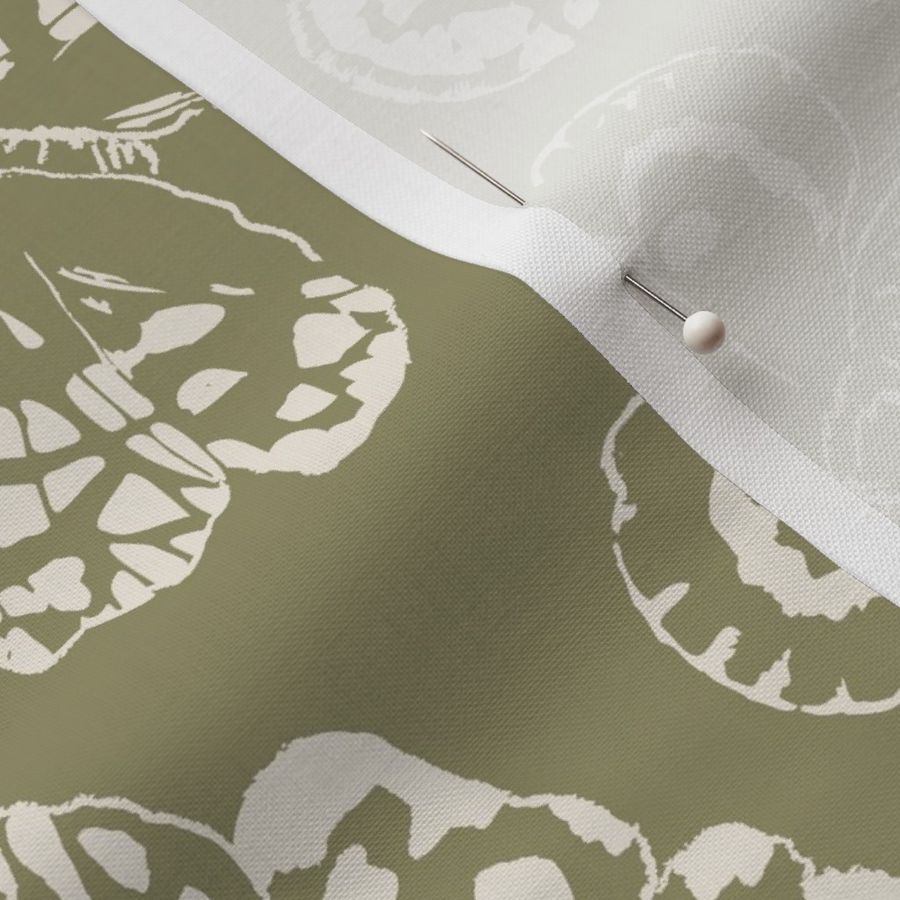 Moth Wallpaper | Moonlit Moths in Sage Green | Large Scale | Neutral Moth Fabric | Bugs Insects Forest Woodland 