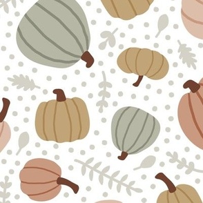 Autumn Pumpkins - Earthtones, Jumbo Scale