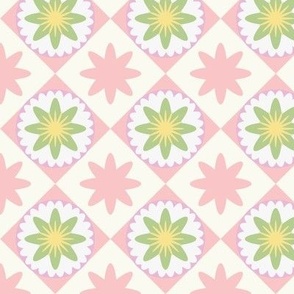 Cedar's  Joy Tiles Pink and Green