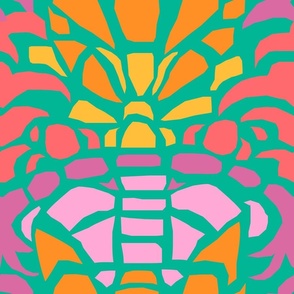 Tropical Palm Tree Abstract in Bermuda Mint