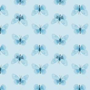 Butterfly Garden | Blue Butterflies | 8x8 | Small Scale