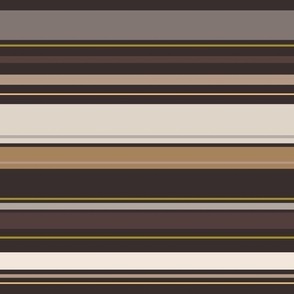 dark brown beige green tan horizontal stripes