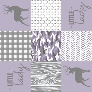 Purple Little Lady Deer Patchwork Rotated