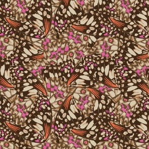 Abstract Butterfly Animal Print - Brown Small