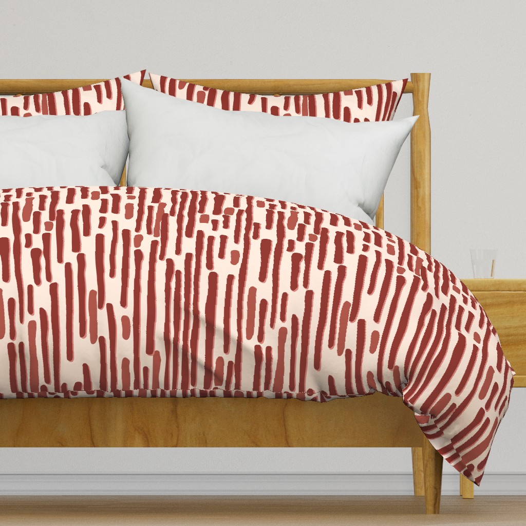 Abstract Stripe Red Large