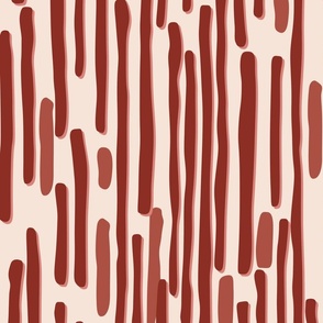 Abstract Stripe Red Large