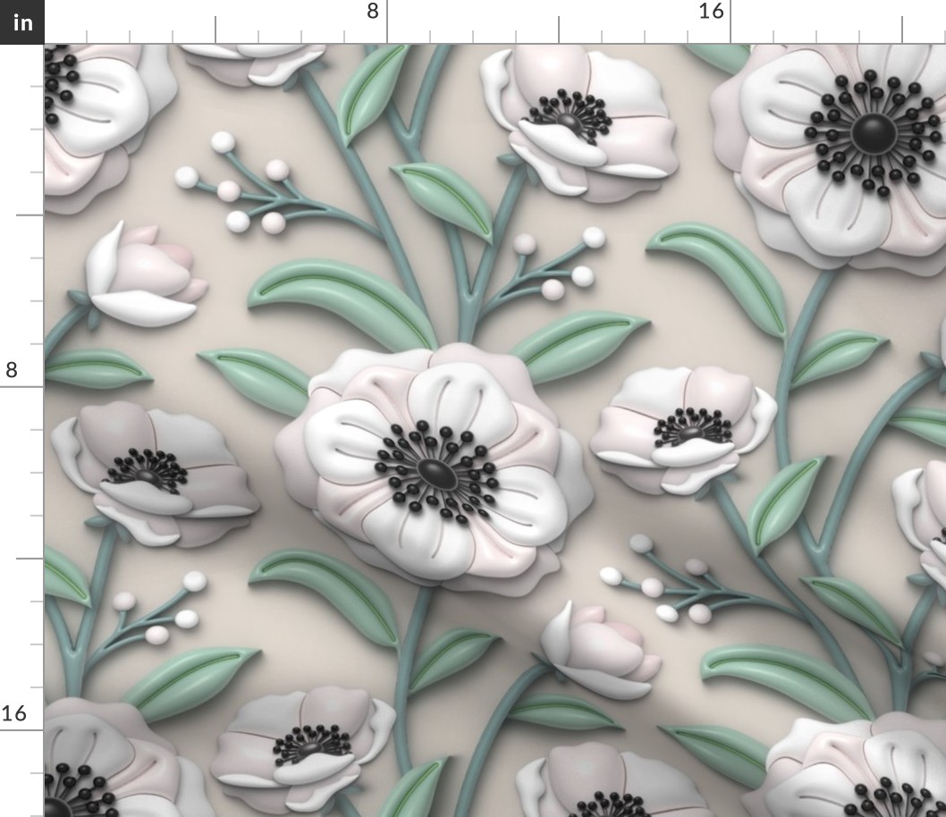 White Anemones | Tan