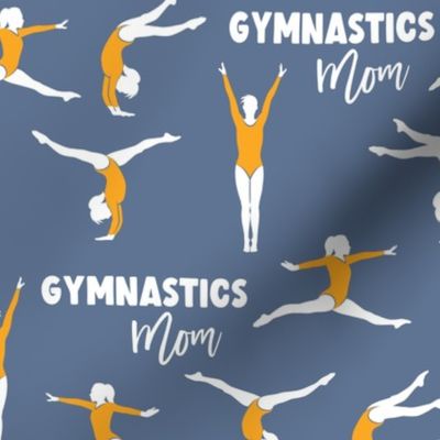 Gymnastics Mom - marigold/blue - LAD23
