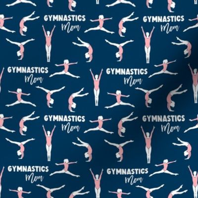 (small scale) Gymnastics Mom - pink/navy - LAD23