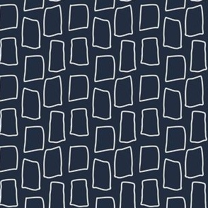Henge Squares - small 2 inch - Midnight