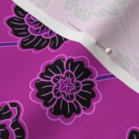 Oak Park Stylised Floral - Magenta Small