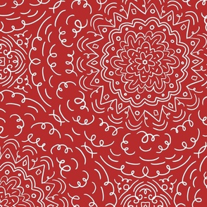 Pascoe Floral Mandala - Red Large