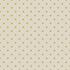 Small // beige and gold polka dot