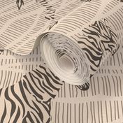 Neutral textured zebra print