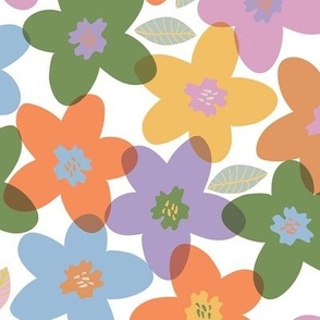 Picnic season - Spring Blossom  Floral Scatter - Large