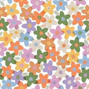 Picnic season - Spring Blossom  Floral Scatter - Ditsy