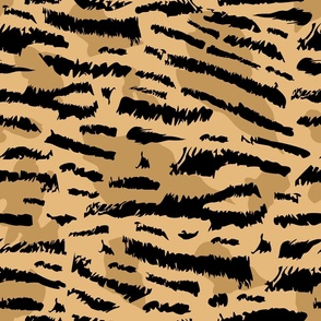 Abstract Tiger Skin Pattern  - Light Brown