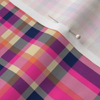 Hot Pink Scottish Tartan Check Plaid - 8 inch