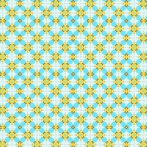 Turquoise and Yellow Pattern