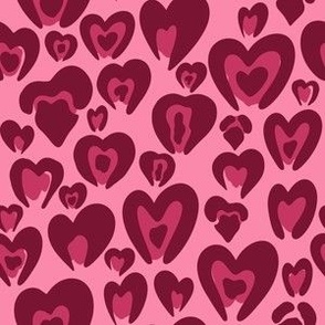 Heart Leopard Cheetah print pink