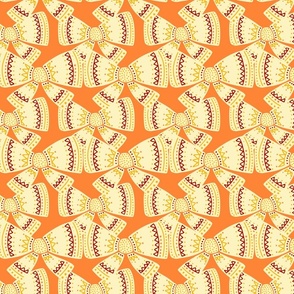 Yellow bow seamless pattern