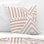 soft warm brown  geometric pattern on white - large scale