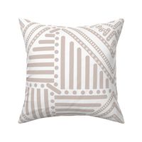 soft neutral brown  geometric pattern on white - medium scale