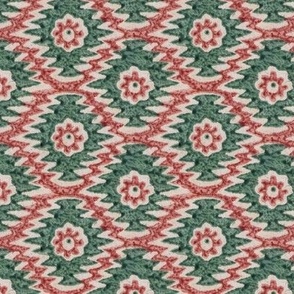 Ripply ogee in red and green