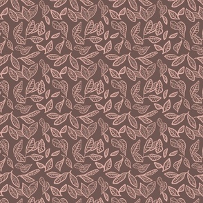 Leaves in Pink and Brown