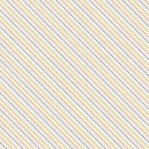 Wavy Diagonal Lines Cream Micro