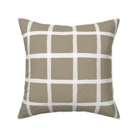 Reverse Jane Plaid White on Warm Taupe