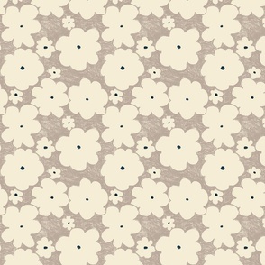 Floral Miniature Dollhouse Wallpaper vintage gray