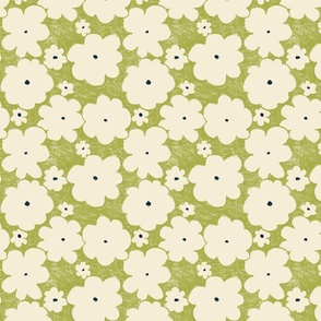 Floral Miniature Dollhouse Wallpaper vintage green