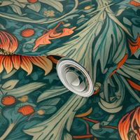 Flowers,vintage,art nouveau ,William Morris style,