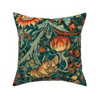 Flowers,vintage,art nouveau ,William Morris style,