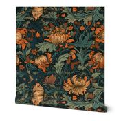 Flowers,vintage,art nouveau ,William Morris style,