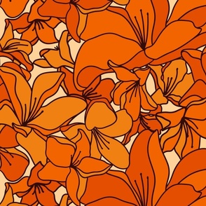 Optimistic Flowers (54") - orange (ST2022OF)