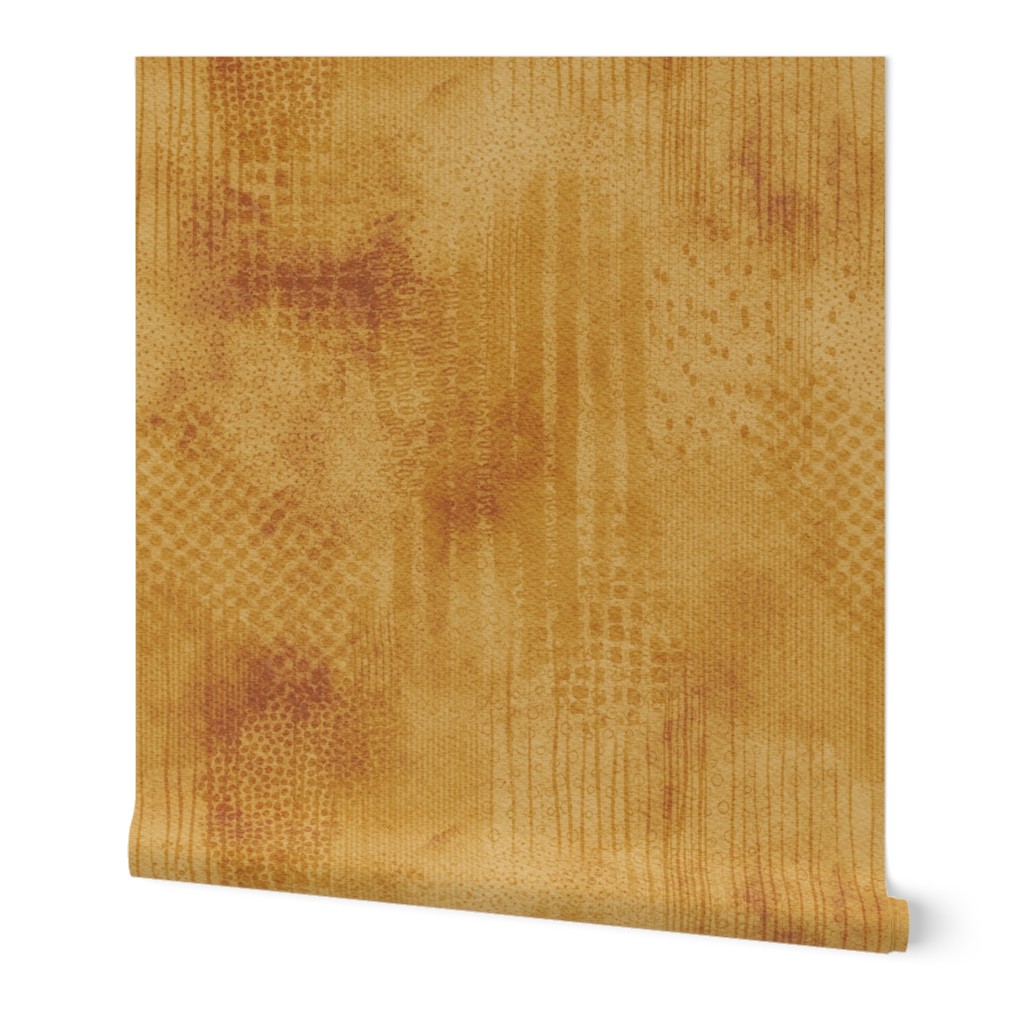 honey abstract texture - petal solids coordinate - ambar textured wallpaper and fabric