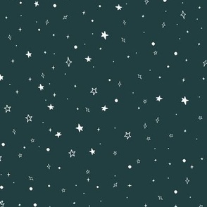 Starry Night - Dark Teal