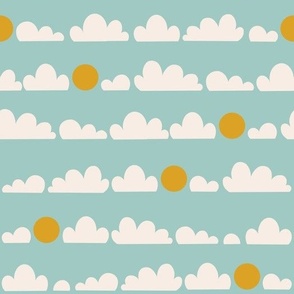 Sunny with a chance of clouds - Blue and Yellow