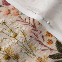 Wildflower Meadow Floral Embroidery Sampler - Large Scale