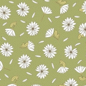 Loves Me Daisy Dot | Spring Green | Cottage