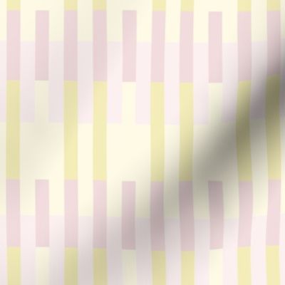 East Fork Intersecting Stripe -  Small - Butter Yellow, Piglet Pink