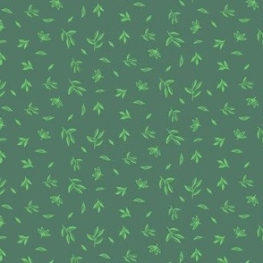 simple leaves green tonal