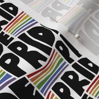 block print  pride rainbow lettering  || lgbtq lgbtqia stripes 